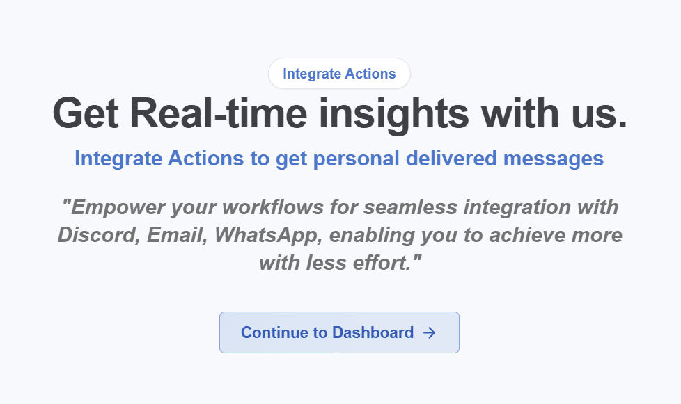 NotifyMe - SaaS to Integrate Actions and Deliver Personalized Messages